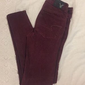 Maroon Jeans